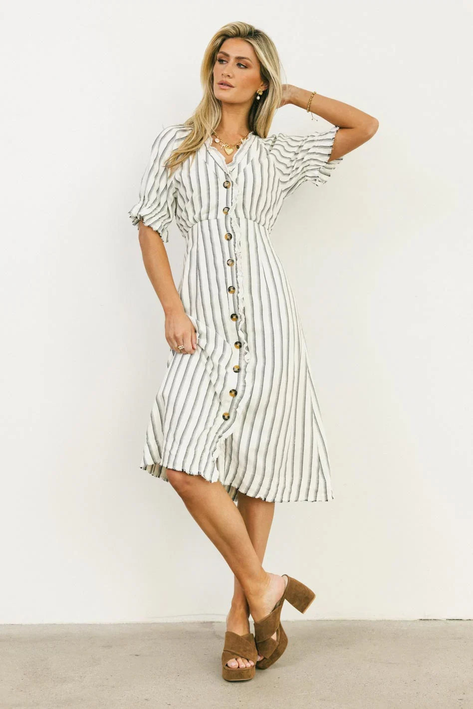 Bextor Striped Midi Dress FINAL SALE