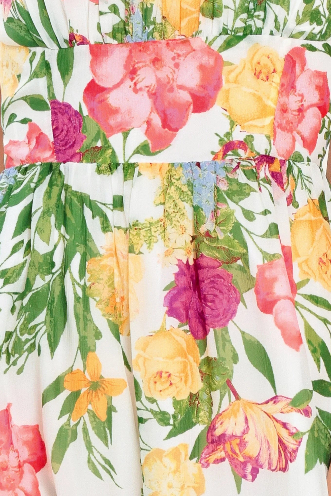 SHADOW FLORAL MIDI DRESS