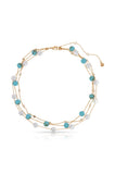 Dressed in Turquoise Pearls Necklace