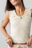Jordana Textured Tank in Ivory