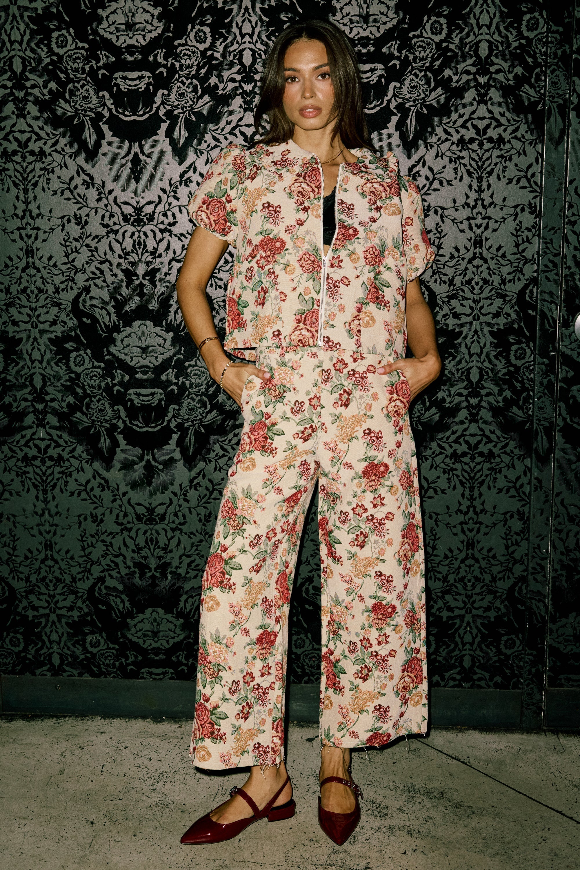 Joanna Floral Wide Leg Pants FINAL SALE