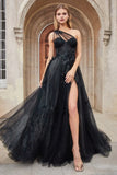 A1053 Leila One Shoulder A Line Tulle Gown Andrea Leo