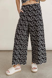Perrie Floral Wide Leg Pants in Black FINAL SALE