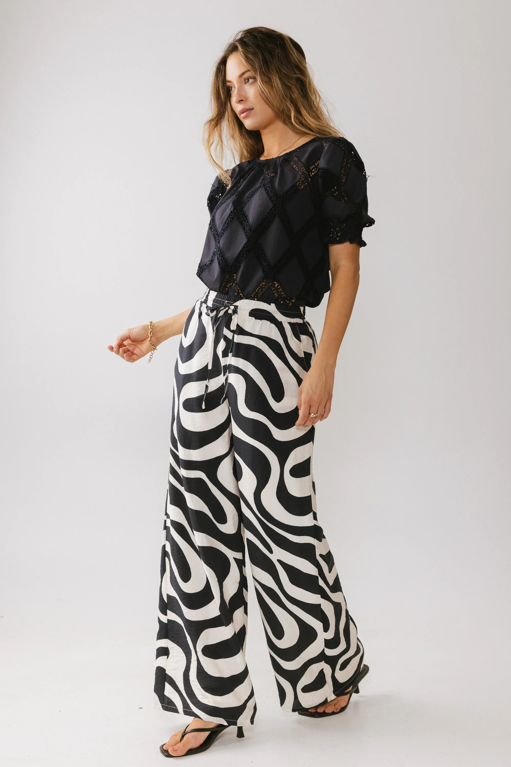 Remy Abstract Wide Leg Pants