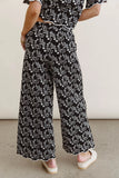 Perrie Floral Wide Leg Pants in Black FINAL SALE
