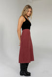 Miley Midi Skirt in Maroon FINAL SALE