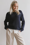 Marcel Knit Sweater in Navy FINAL SALE