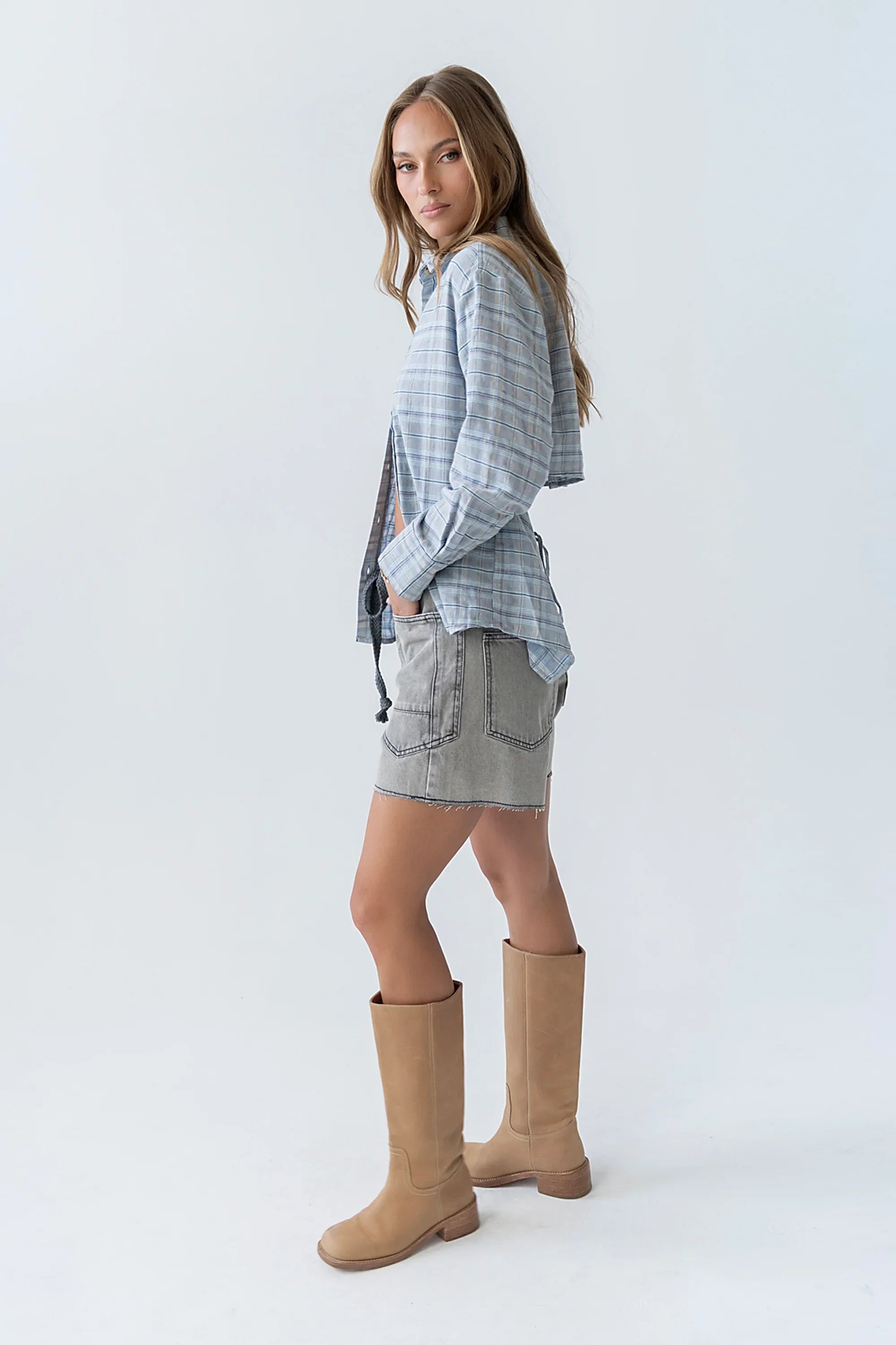 Jodie Plaid Button Up