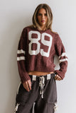 Route Cable Knit Sweater in Red Brown FINAL SALE