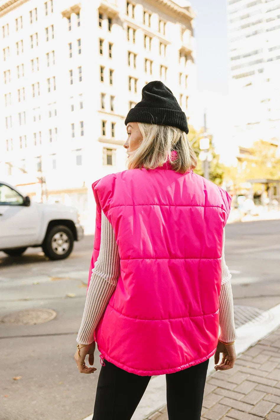 Caelan Puffer Vest in Pink FINAL SALE