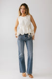 Miranda Textured Blouse in Ivory FINAL SALE