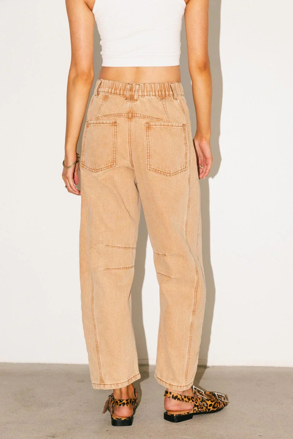 Lisette Barrel Jean in Rust FINAL SALE