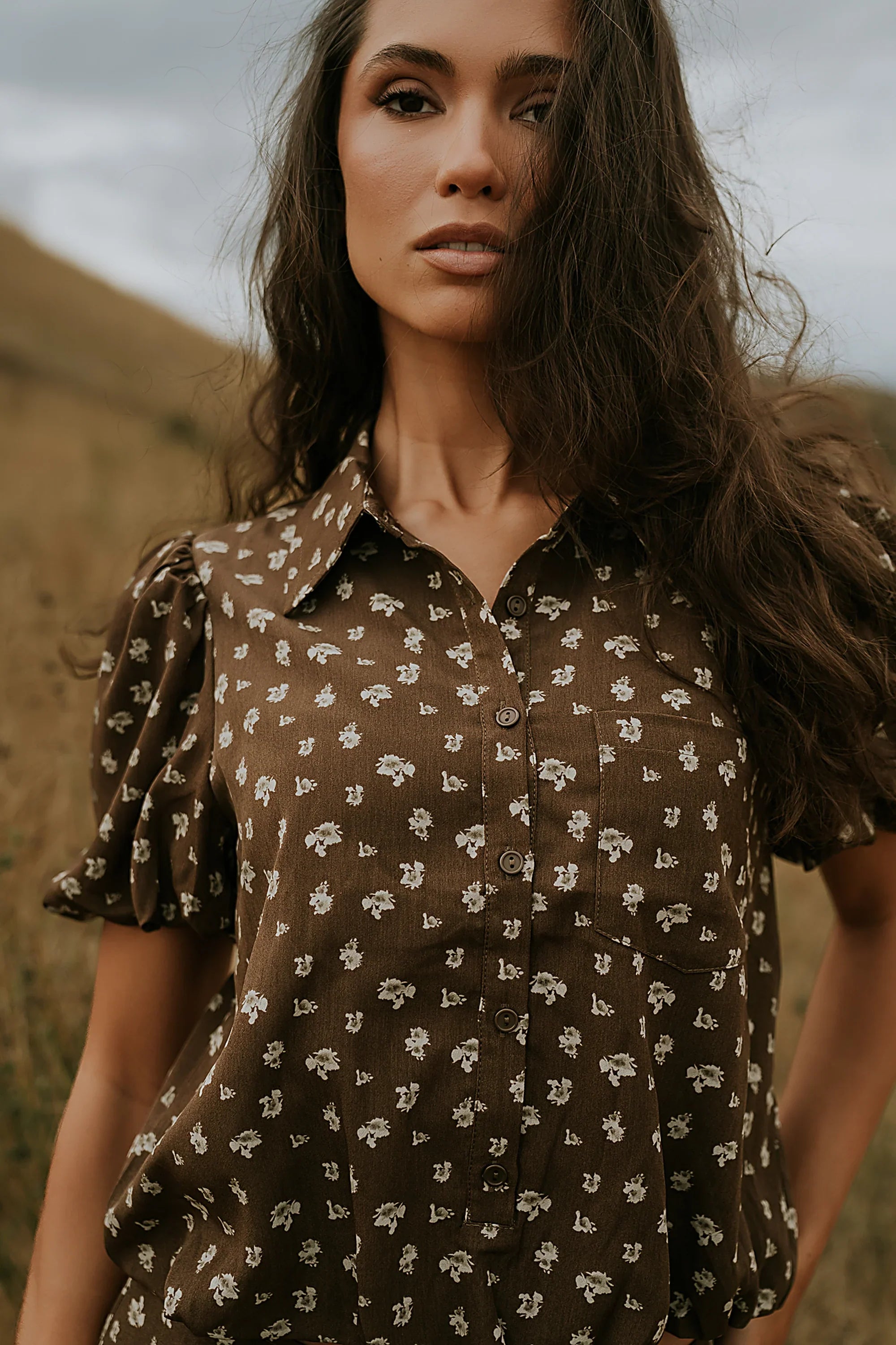 Victoria Floral Bubble Blouse FINAL SALE
