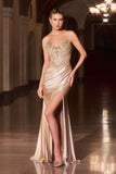 Sasha Gown Beaded Crystal Strapless Corset Dress