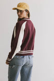 Sebastian Knit Jacket in Burgundy FINAL SALE