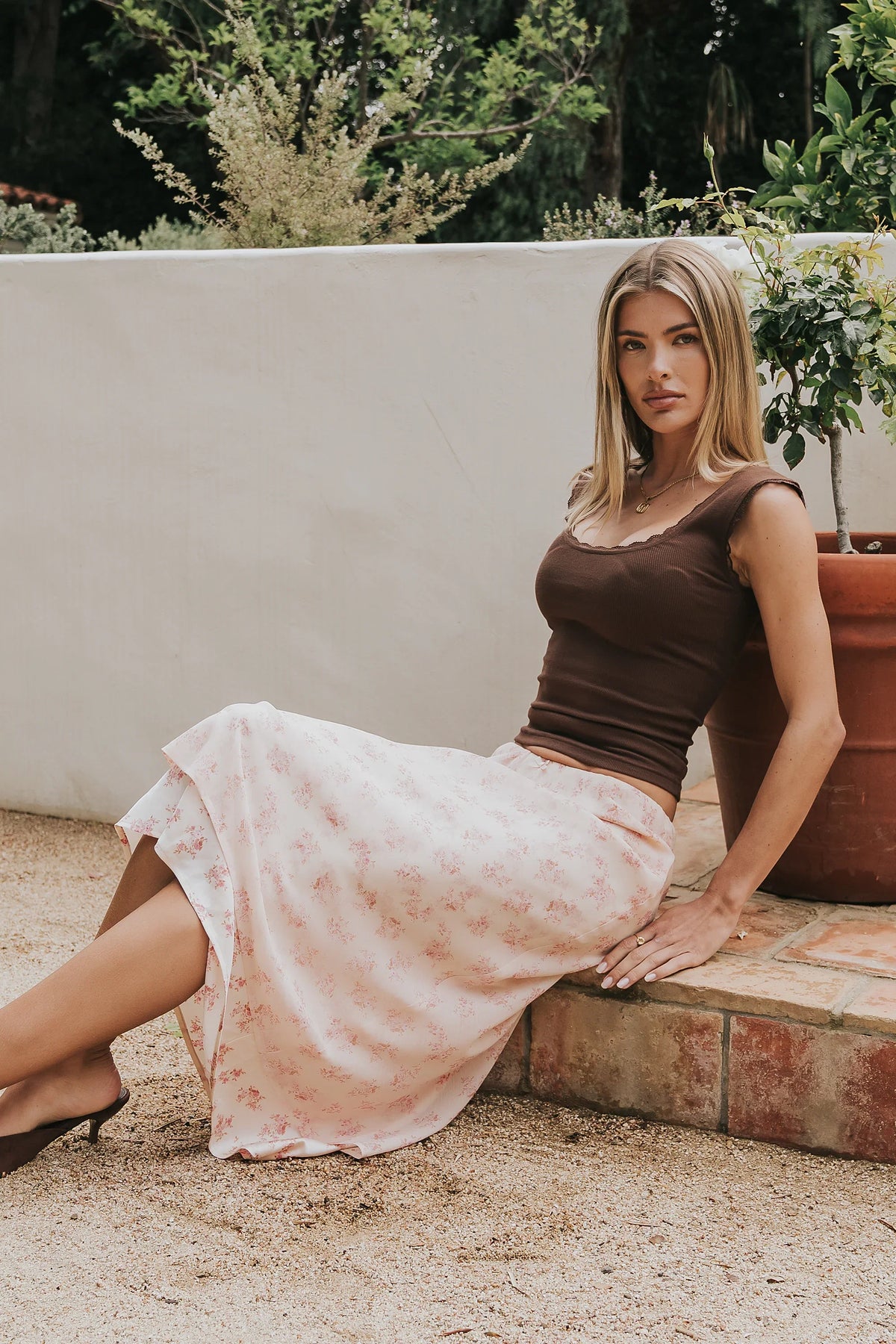 Emma Floral Midi Skirt