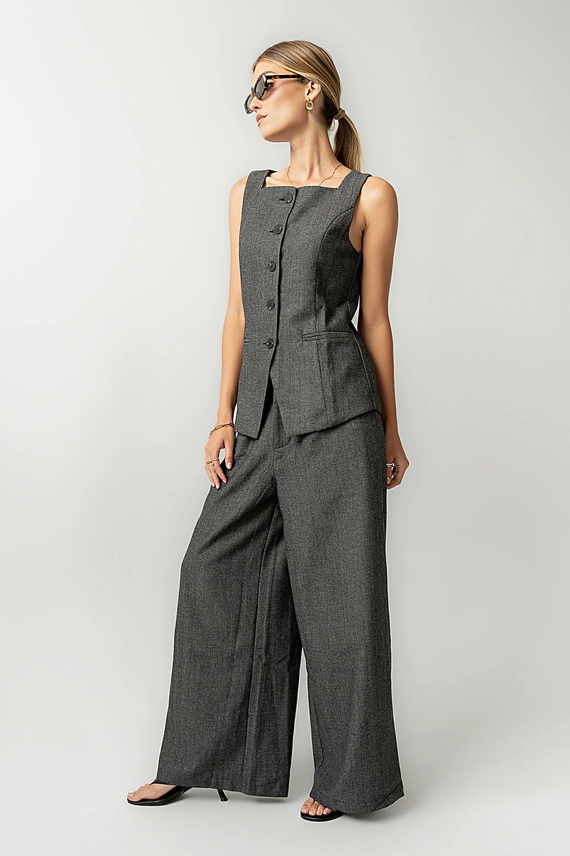 Arden Herringbone Vest