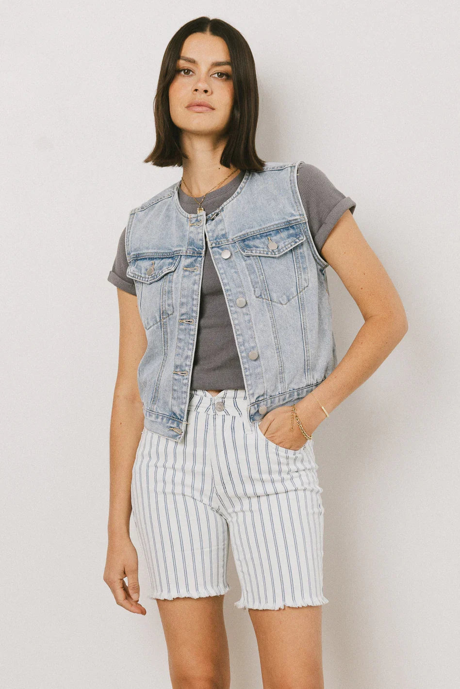Aiden Denim Vest FINAL SALE