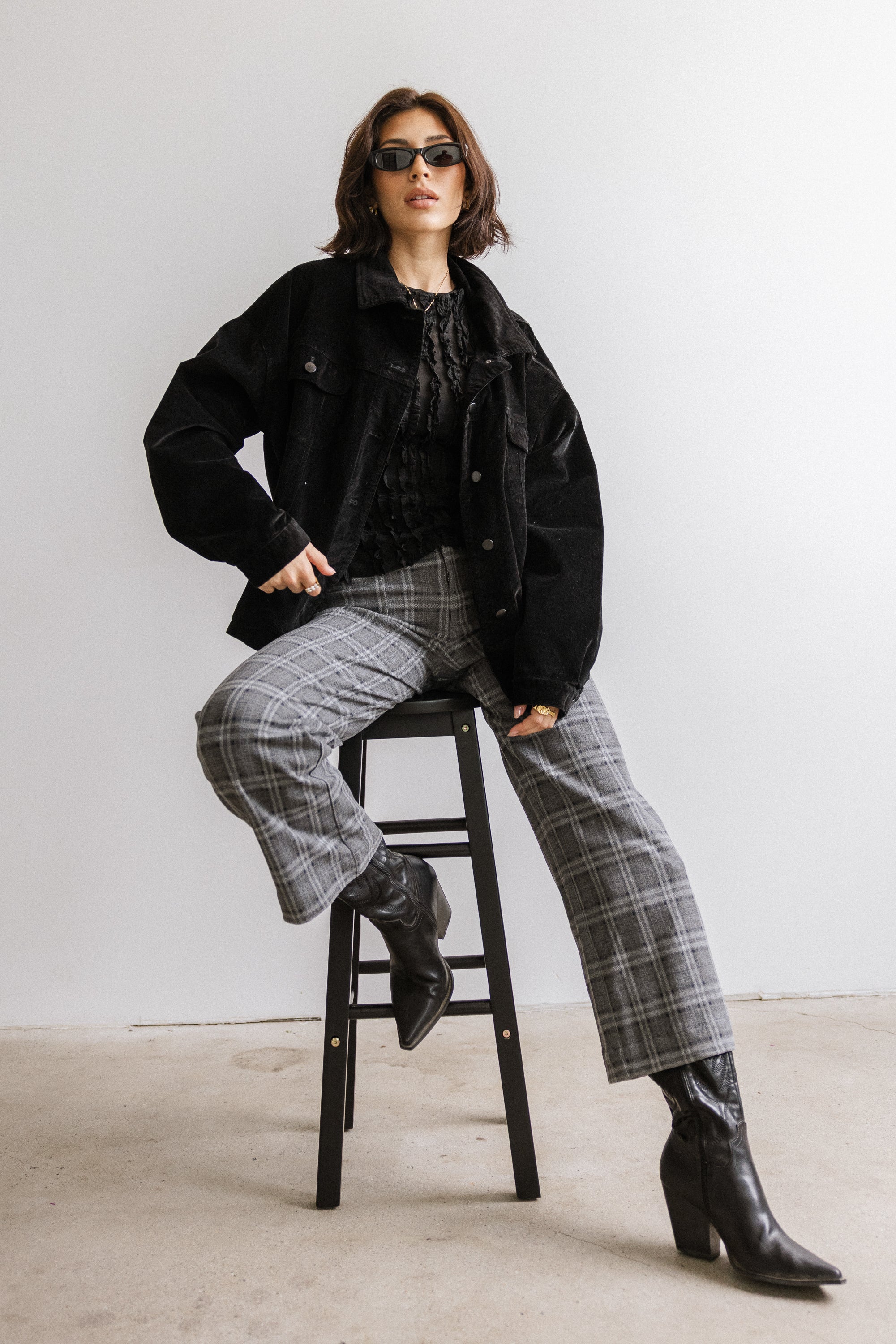 Fisher Plaid Wide Leg Pants FINAL SALE