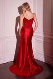 DELLA GOWN FITTED SATIN LACE EMBELLISHED GOWN