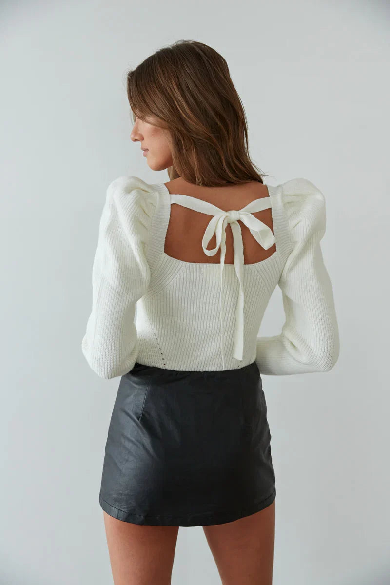 Kourt Faux Leather Mini Skort