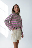 Kiana Striped Top in Orchid