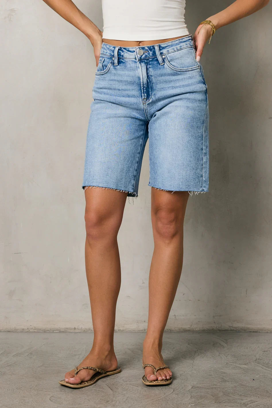 Alina Mid Rise Bermuda Shorts FINAL SALE