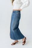 Megan Striped Denim Skirt