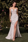 Desirae Gown Off White STRAPLESS FITTED LACE DRESS