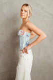 Celeste Angel Print Corset Top