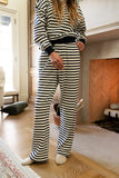 Taya Striped Wide Leg Pants in Navy FINAL SALE