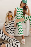 Elenor Knit Top in Green FINAL SALE