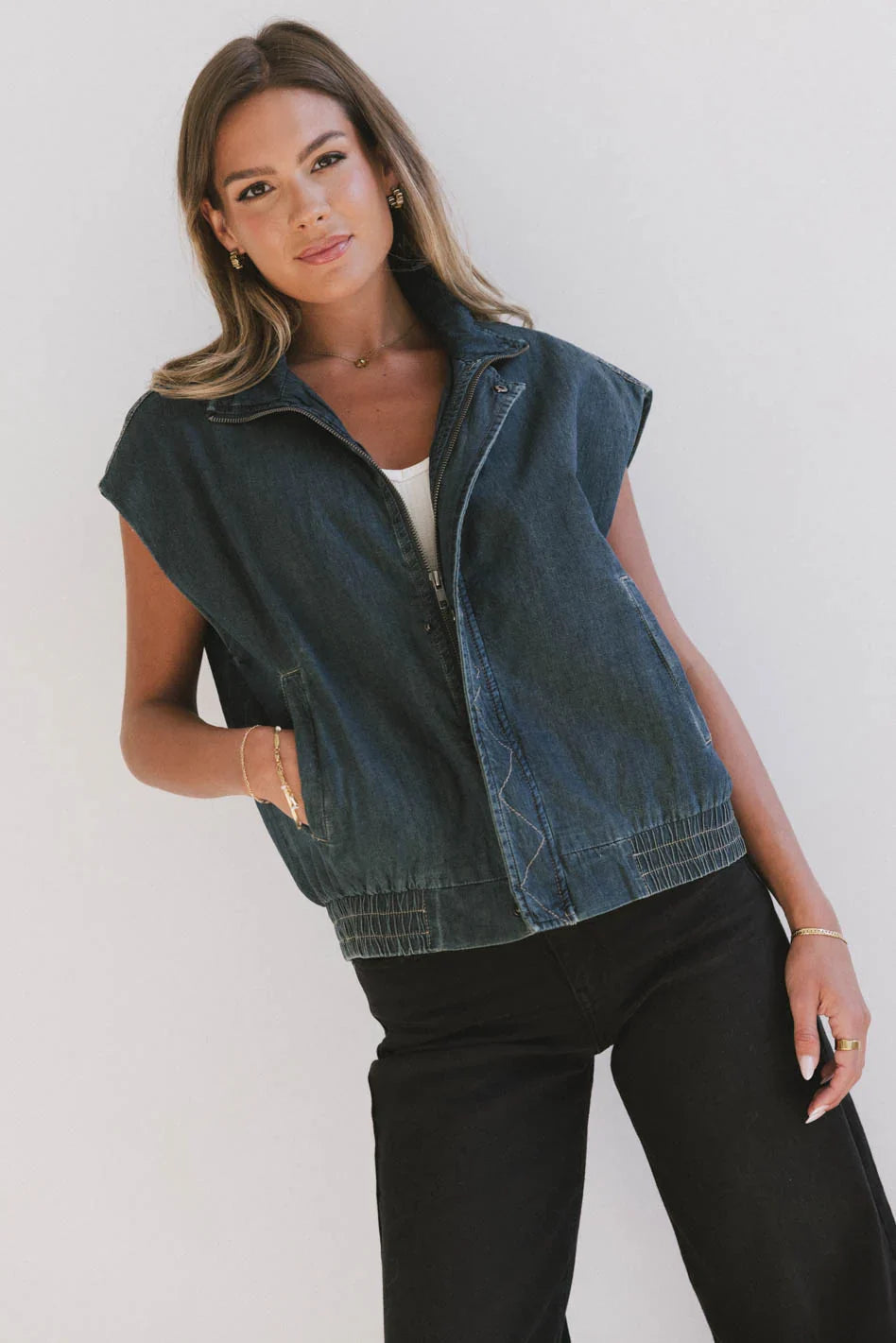 Larkin Denim Vest FINAL SALE