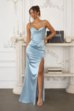 DAWSON GOWN STRETCH SATIN DRESS