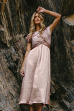 Rosalind Midi Dress in Mauve FINAL SALE