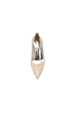 Pointed Toe Lace Pattern Stiletto Heels