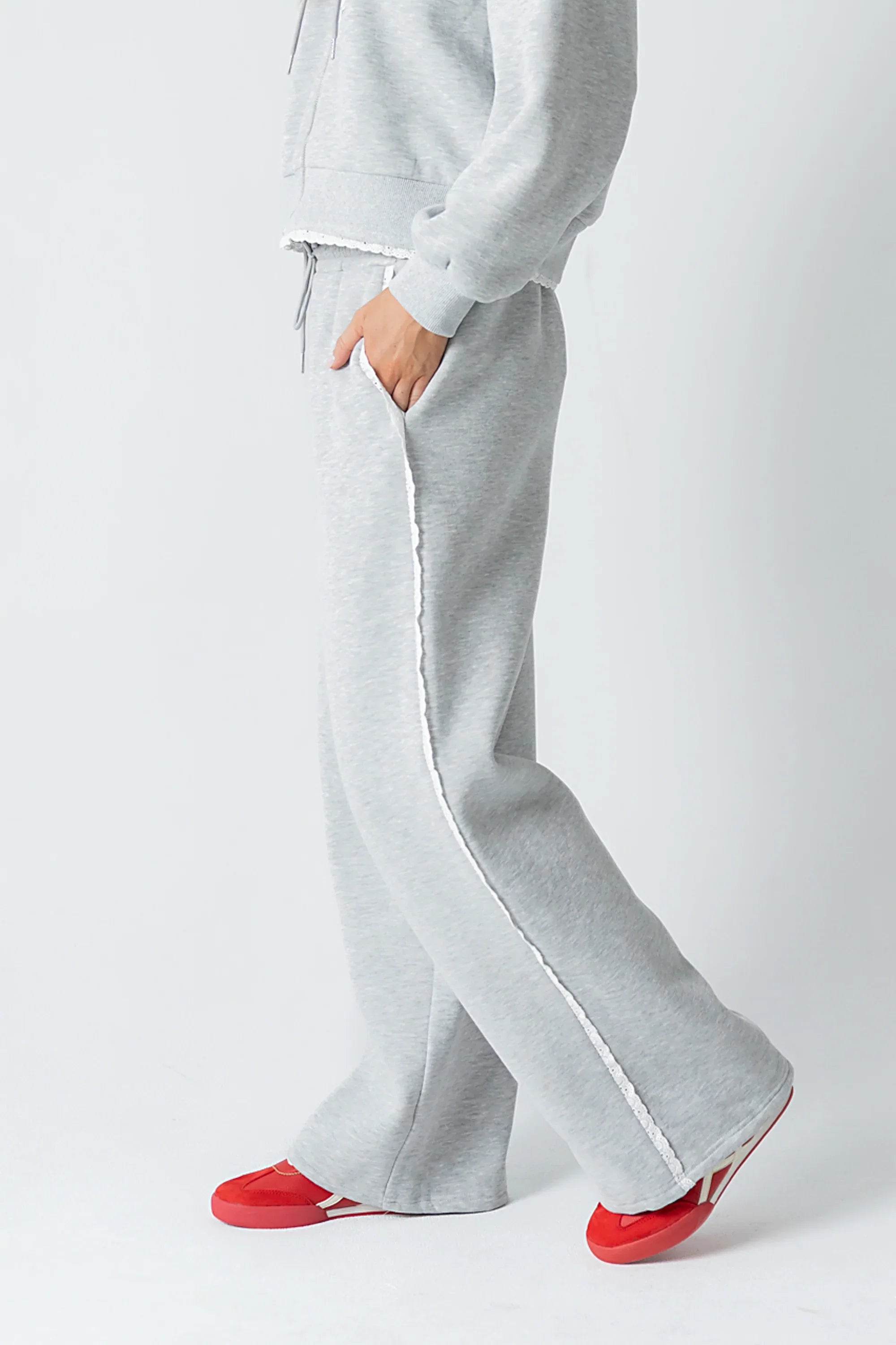 Sydney Lace Trim Sweatpants