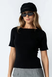 Waylen Ribbed Sweater in Black