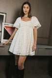 Elodie Floral Babydoll Dress in Cream FINAL SALE