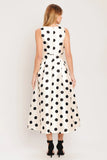 CAFÉ NOIR POLKA DOT MIDI DRESS FINAL SALE