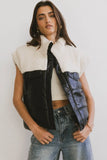 Lets Get Lost Vegan Vest in Black FINAL SALE