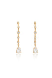 Delicate Crystal Charm Hoop Earrings
