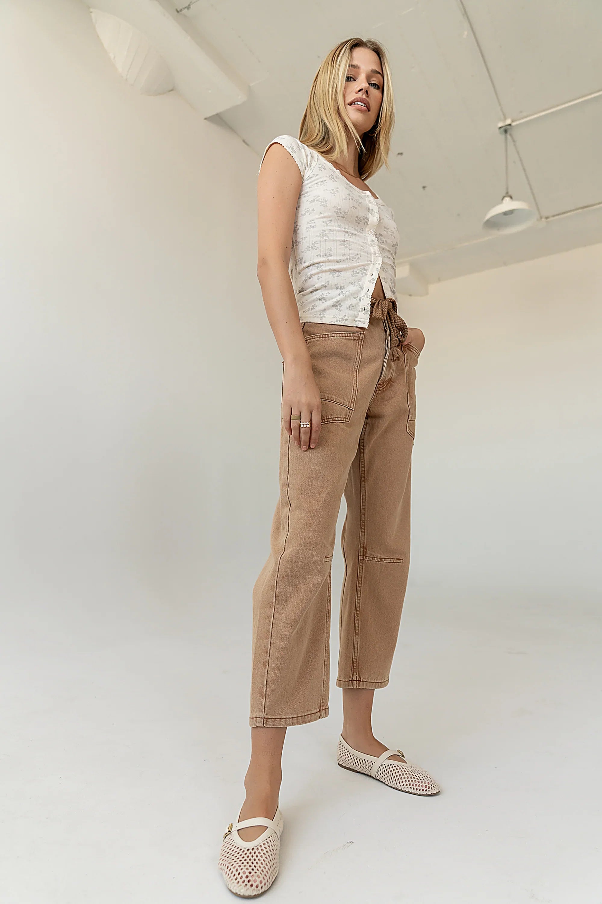 Jocelyn Barrel Jeans in Rust FINAL SALE