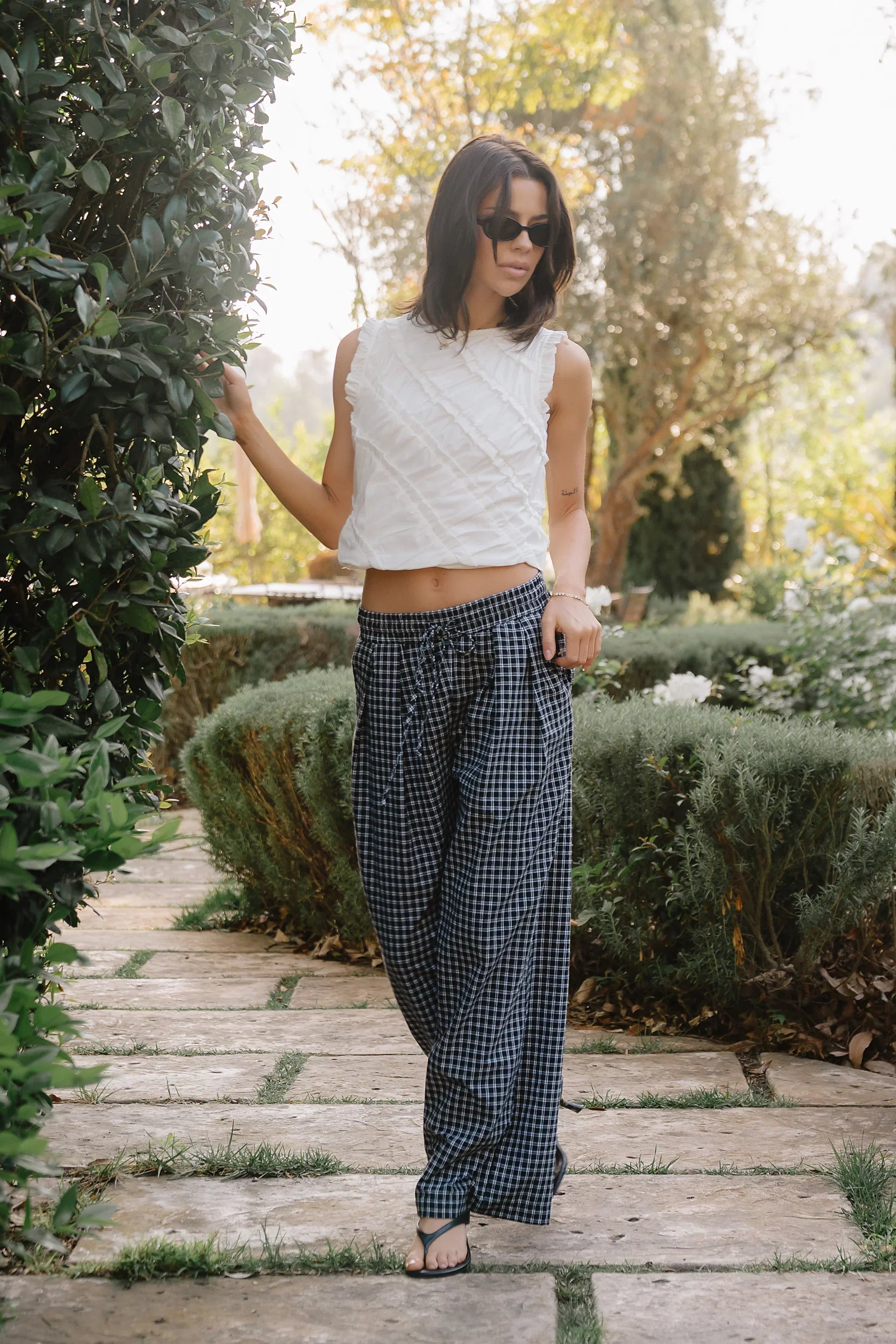 Mellie Ruffle Top in Off White