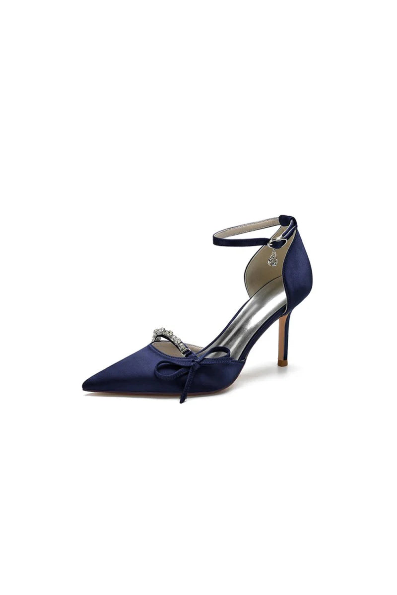 Pointed Toe Party Heels with Bow