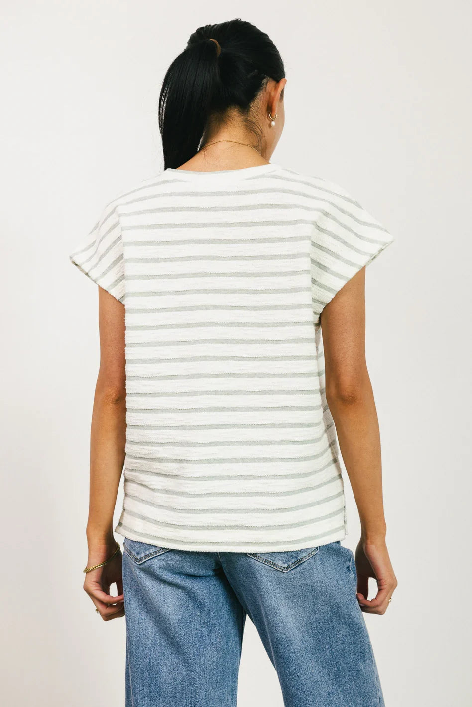 Kaycie Muscle Tee in Grey FINAL SALE