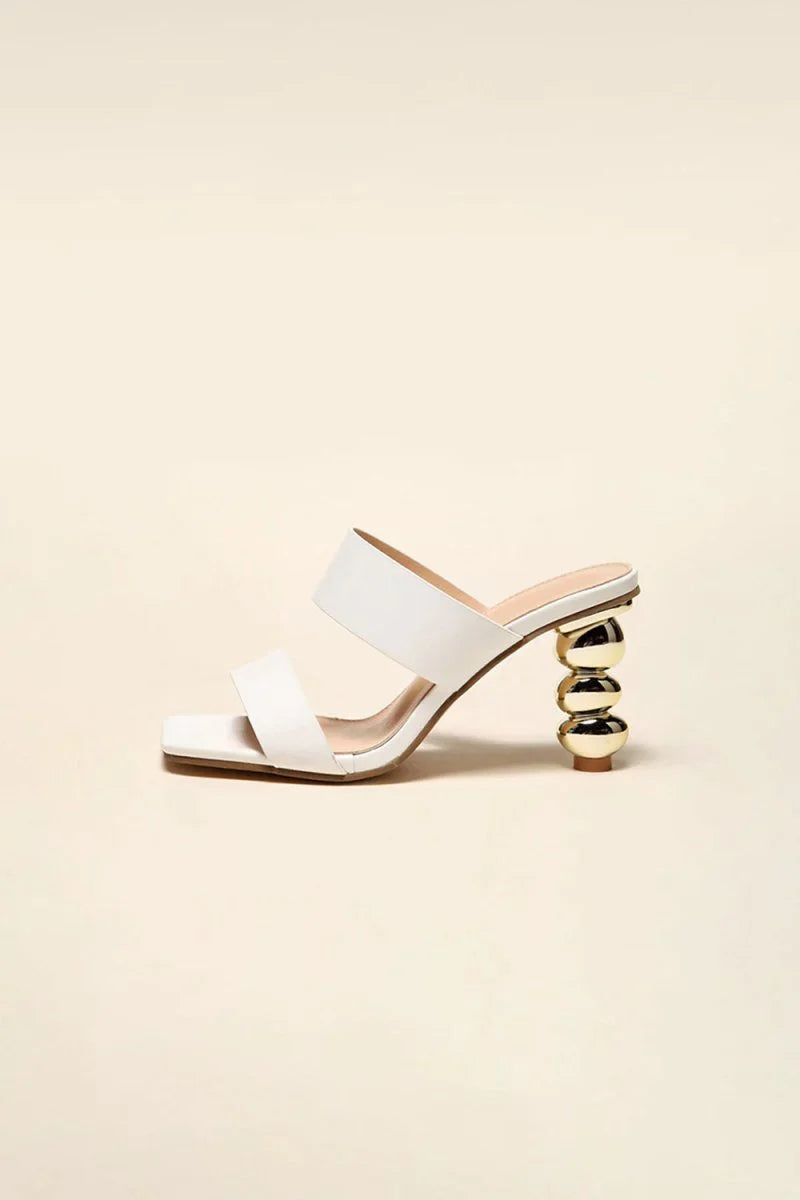 Square Toe Shaped Gourd High Heels