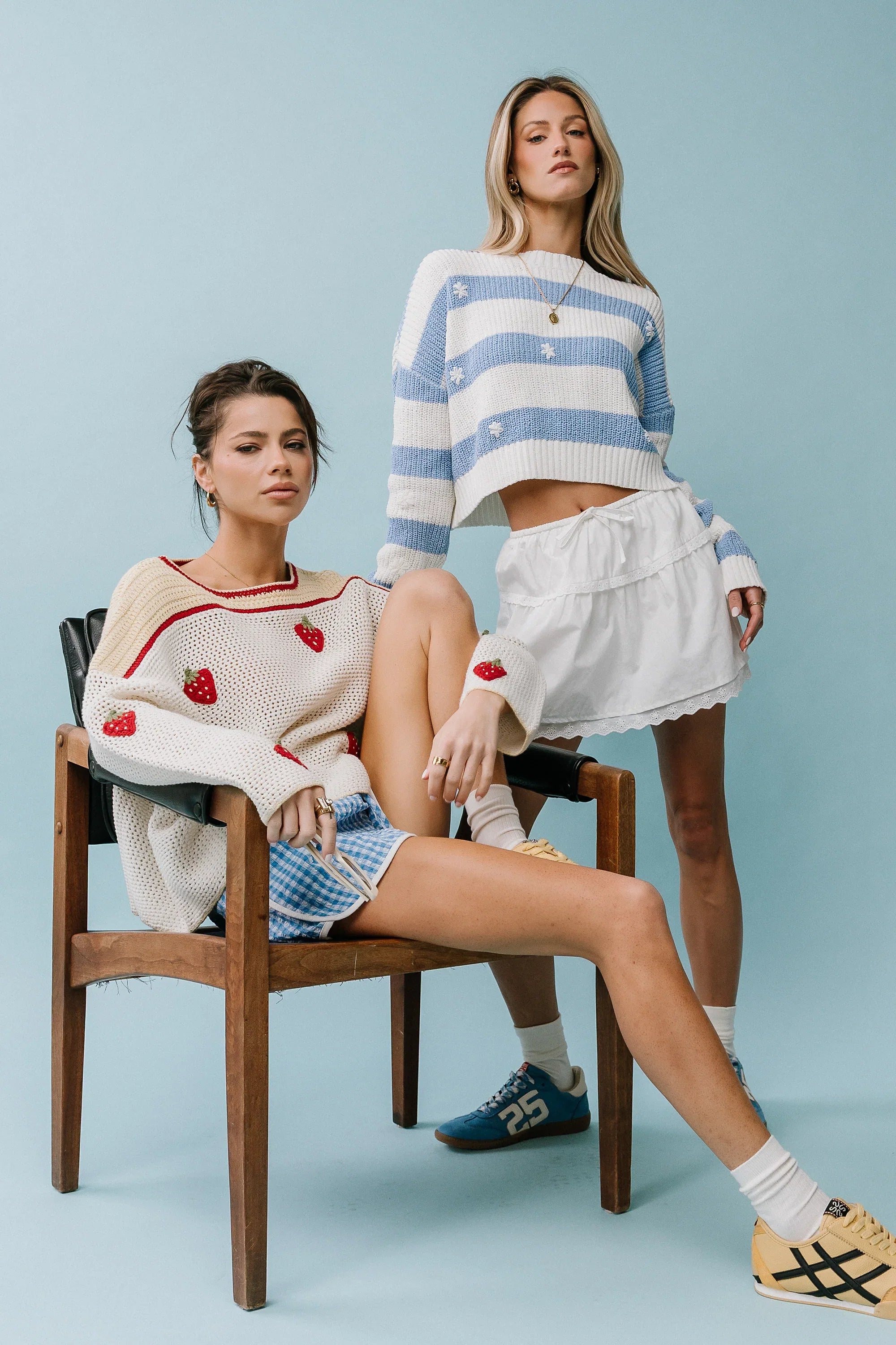 Brandi Embroidered Mini Skirt