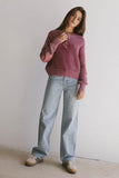 Inda Henly Sweater in Burgundy FINAL SALE