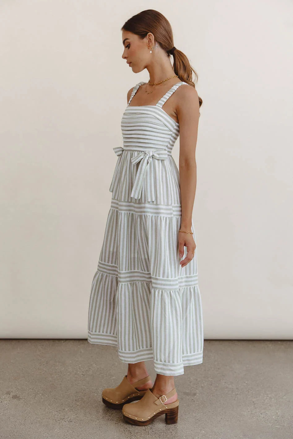 Caroline Striped Midi Dress FINAL SALE